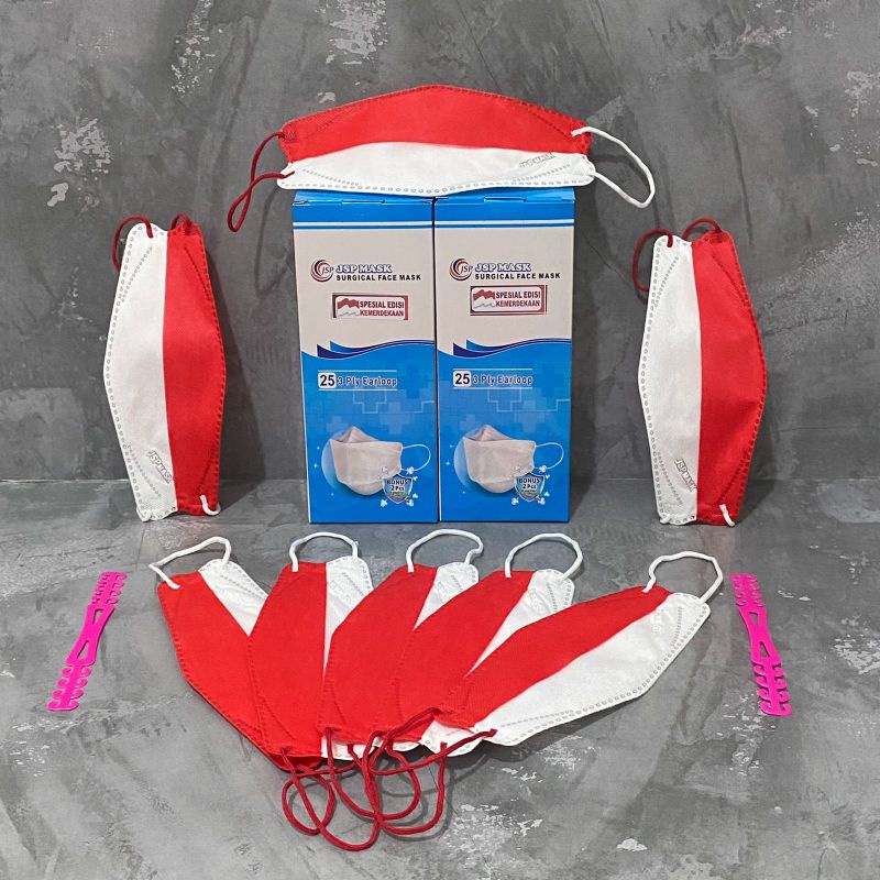 Masker JSP KF94 - Duckbill Edisi Merah Putih Kemerdekaan Kemenkes