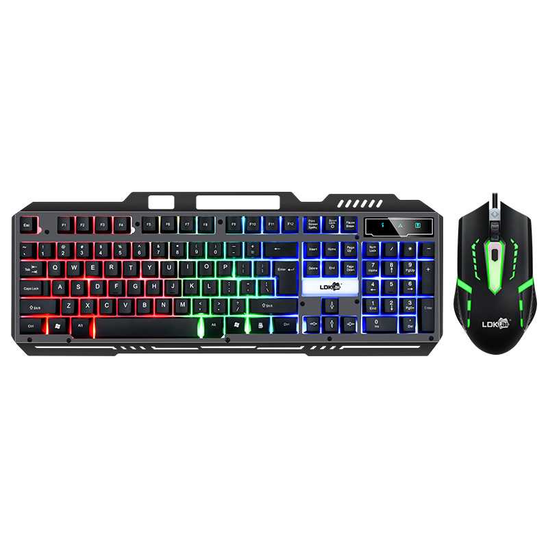 Keyboard Gaming LED beserta Mouse