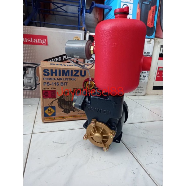 Mesin Pompa Air Shimizu PS-116BIT + Tabung Plastik + Otomatis