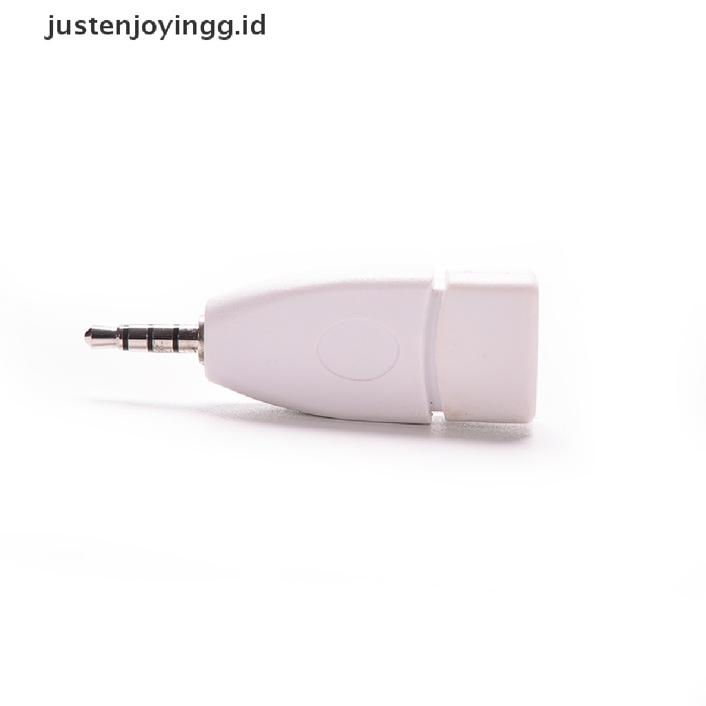 // justenjoyingg.id // New 3.5mm Male AUX Audio Plug Jack to USB 2.0 Female Converter Adapter Plug ~