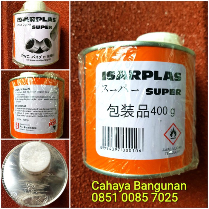 

Termurah Lem Pipa Pvc Pralon ISARPLAS Kaleng Besar 400Gr 400Gram 400 G Gr Gram Limited