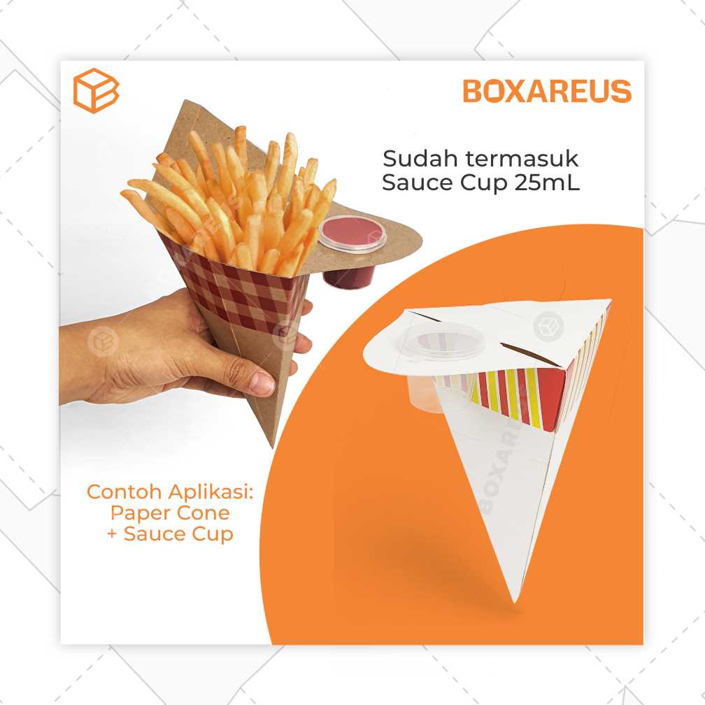 Box Kentang Goreng French Fries Dus Churros Ayam | FP Kentang White