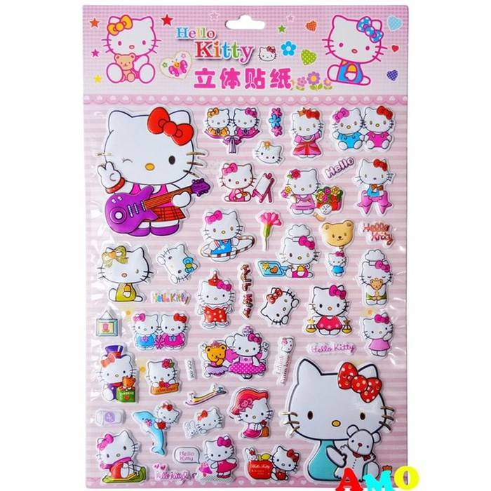 

(SATUAN) Stiker Timbul Kartun 3D Lucu Buat Mainan Anak
