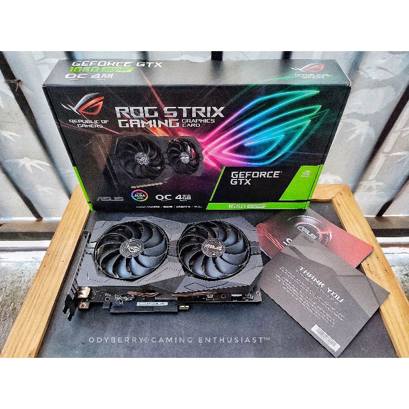 ASUS ROG STRIX Geforce® GTX1650S GTX 1650 SUPER GAMING OC 4GB GDDR6 RGB Backplate Expired Juni 2024