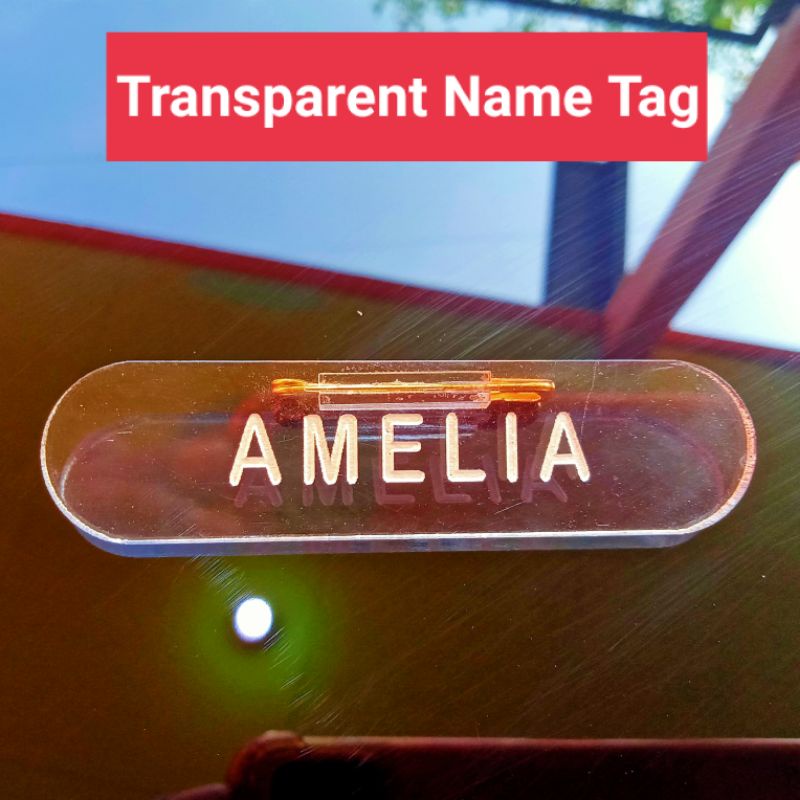 Clear Transparent Name Tag Badge Name