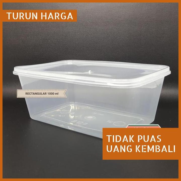 PROMO KOTAK PLASTIK 1000 ML/ THINWALL KOTAK 1000 ML/ 1 PACK ISI 25 PCS BERKUALITAS
