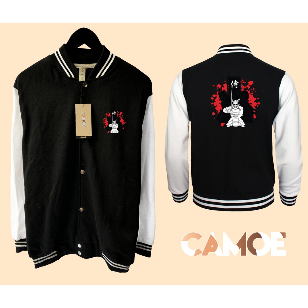 jaket varsity baseball premium desain three samurai japan