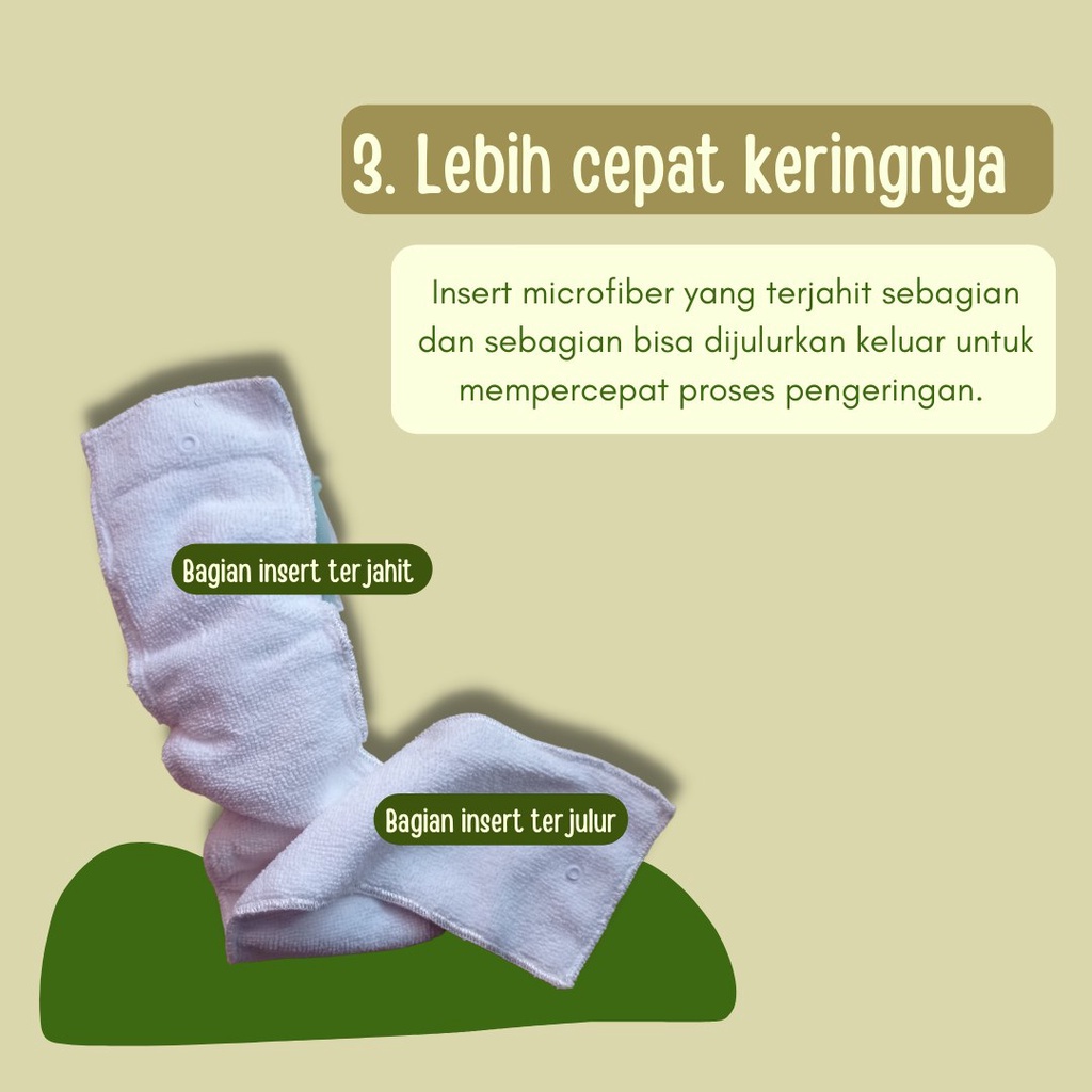 Ningrat DRYPANT Clodi Cepat Kering Popok Kain Bayi Cuci Ulang Model Celana Ukuran reguler  jumbo SNI