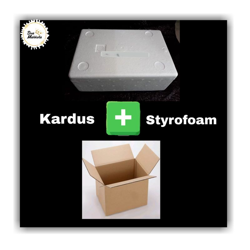 

Kardus dan Box Styrofoam 1kg 29,6×19,8×11 cm / Box kotak Gabus 1kg