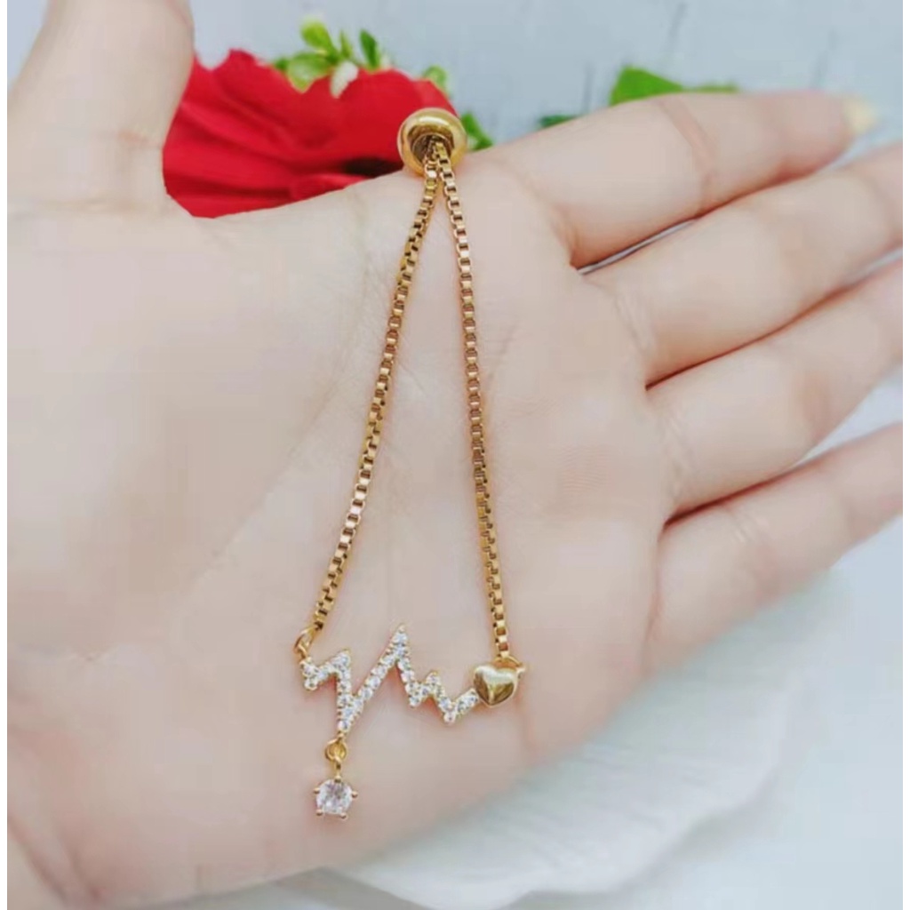 Titanium Gelang Serut Permata Perhiasan Fashion 216