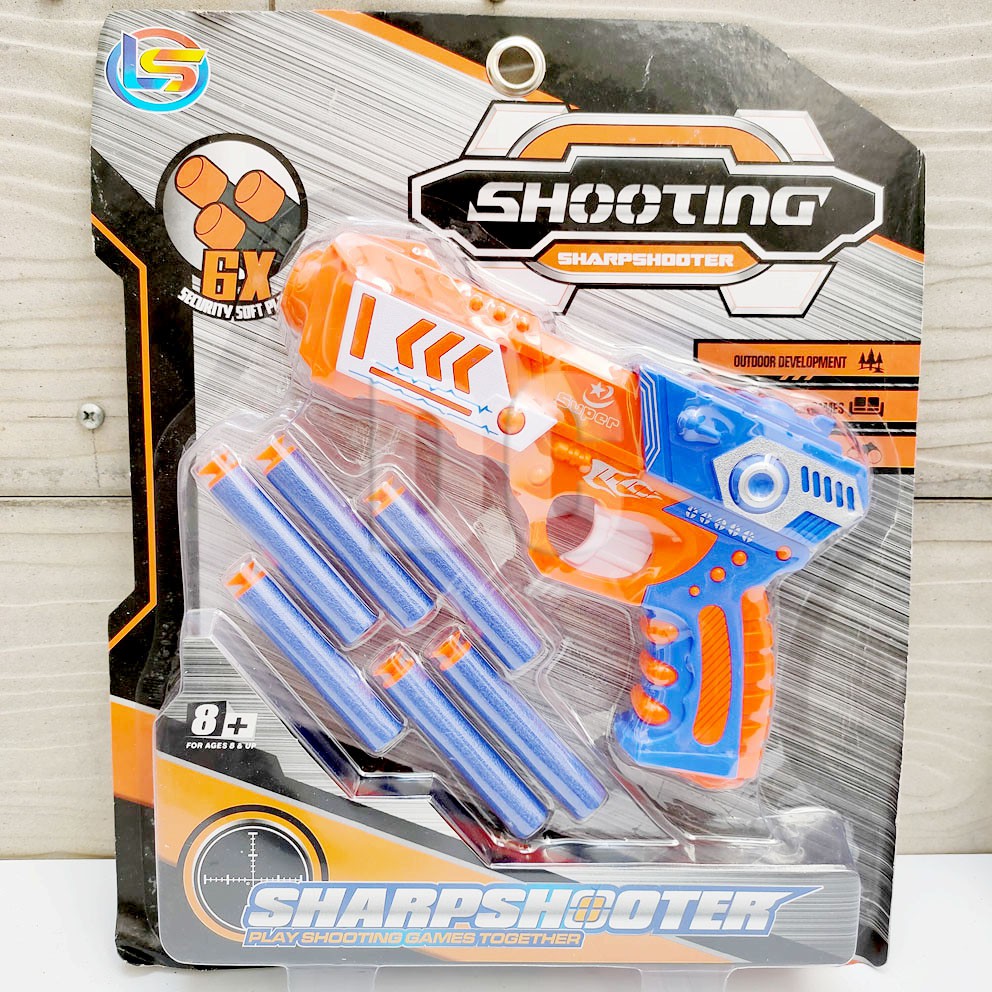 Shooting Sharp Shooter LG3 Mainan Blaster Gun Nerf Dart Tembak Peluru Gabus