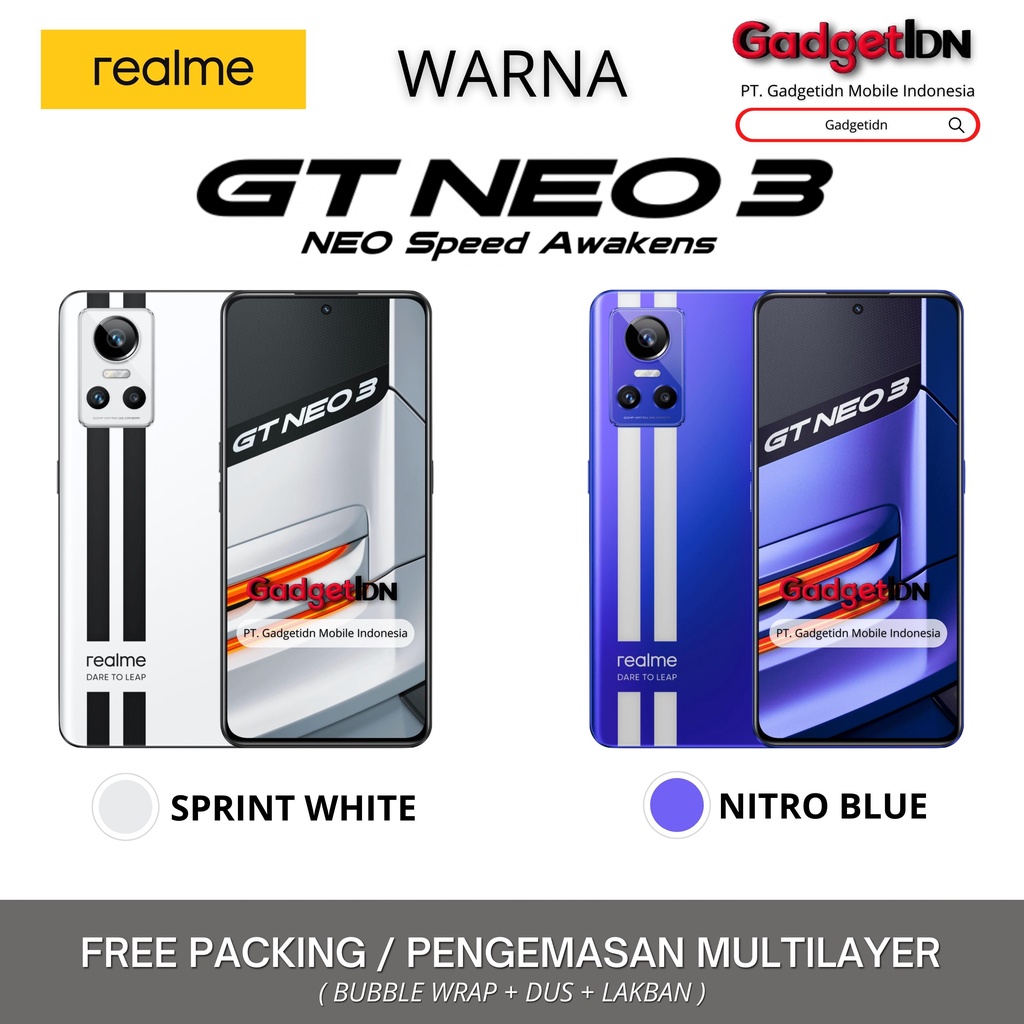 REALME GT NEO 3 5G NFC 12/256GB 8/256GB 8/128GB GARANSI RESMI REALME