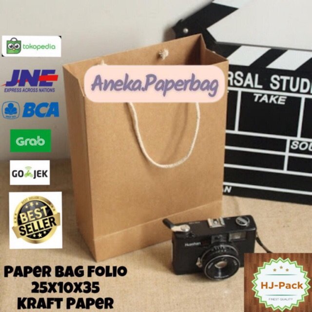 

Paperbag Paper Bag Tas Kertas Folio 25x10x35 Goodie Bag Shopping Bag Terlaris
