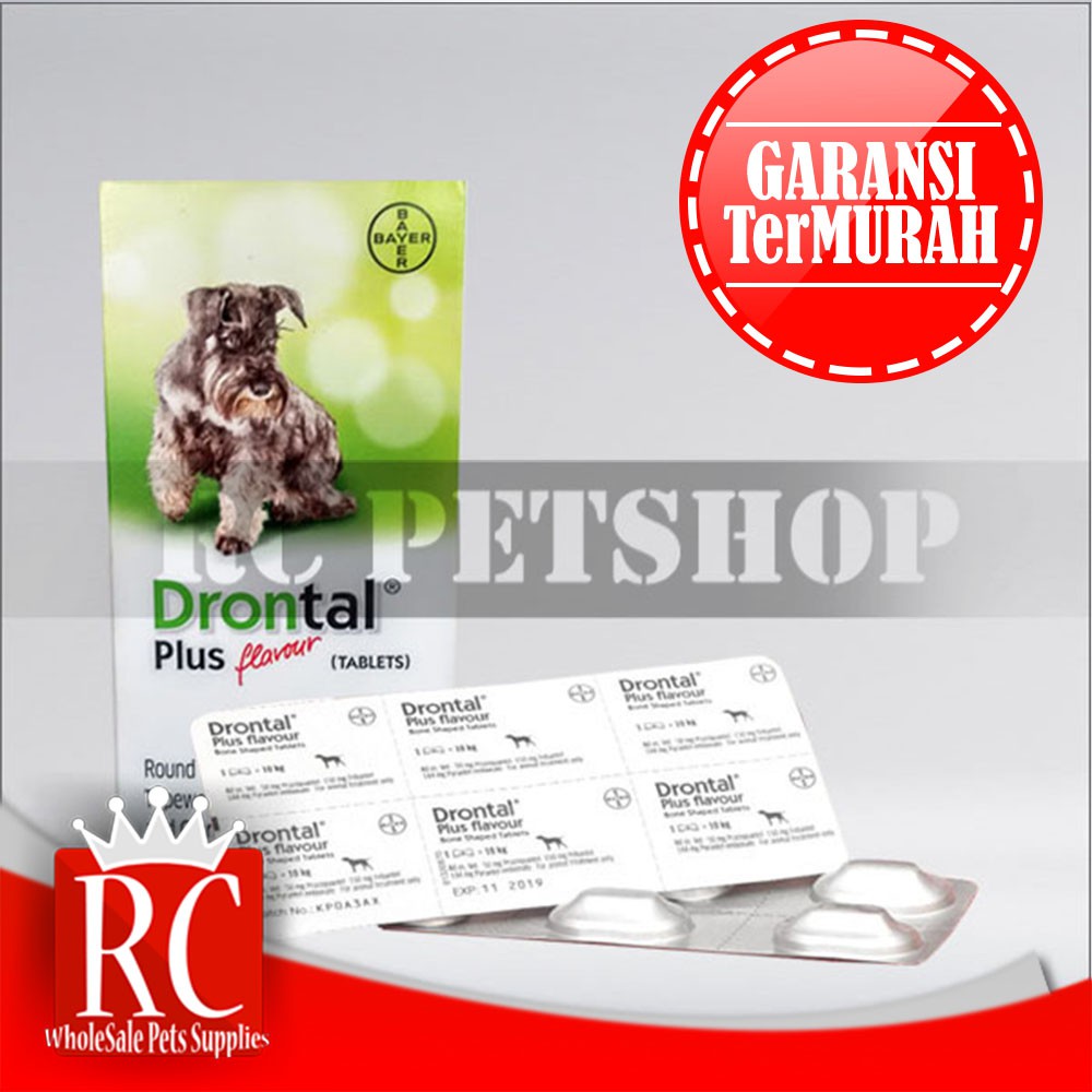 Obat Cacing Anjing Drontal Dog Per Tab