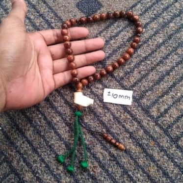 tasbih kokka bulat coklat rumbai ± 10 mm ( 10mm ) 33 butir ( kauka kaukah pukah pukaha kuka koka )