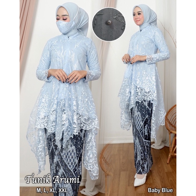 Setelan kebaya tulle mutiara busui friendly | Kebaya favorite | Kebaya modern brukat | kebaya outfit