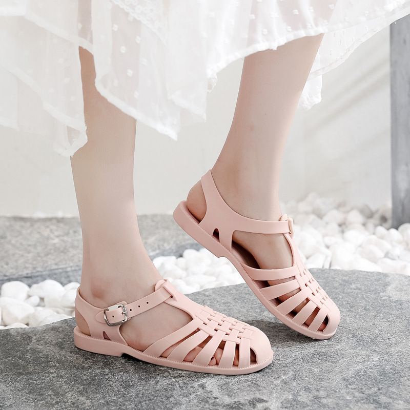 meisha doff jelly shoes usia tanggung dan dewasa/sandal jelly wanita/sandal karet anti slip/sandal kekinian korea/jelly shoes