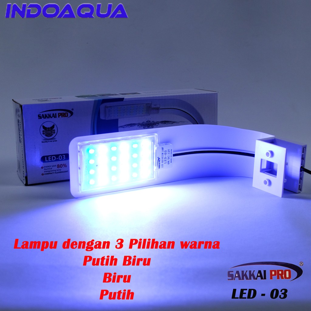 Lampu LED Aquarium Laut Lampu Aquarium Jepit 6 watt Lampu LED Aquascape Sakai Pro