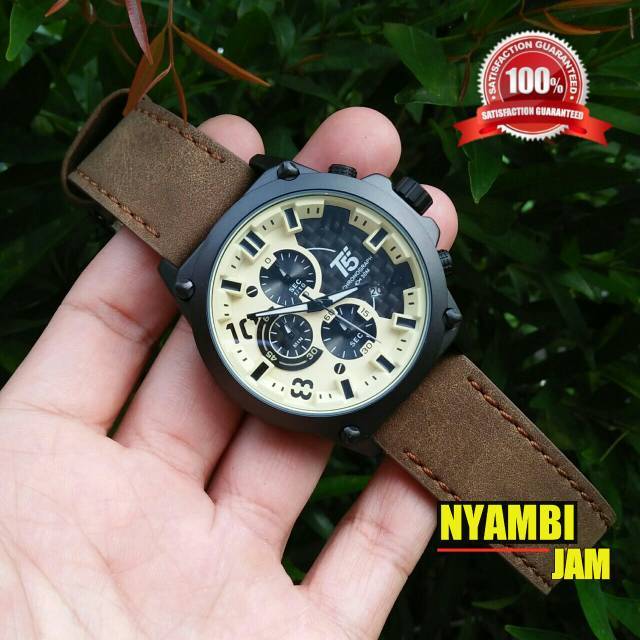 Jam pria T5 H3479 chrono sport original leather