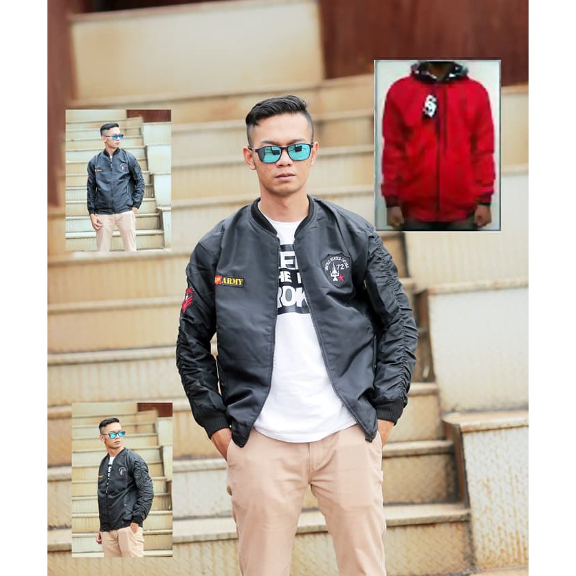 New Trend JAKET VANS BOMBER BB USA NASSA HITAM MERAH BUKAN PARKA