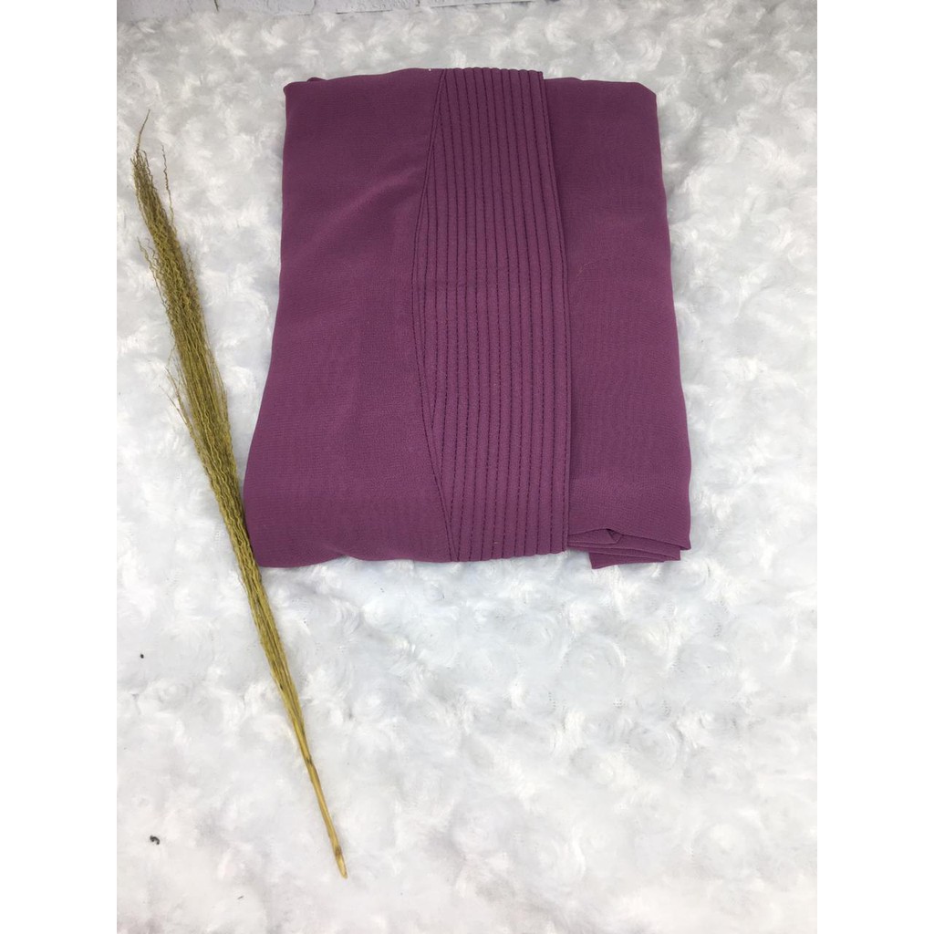 PROMO 9.9  Jilbab Instant Khimar Raudah Ouval Khimar Kancing 2 Layer / Jilbab Kancing 2 Layer-PURPLE