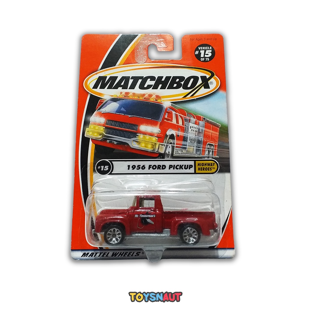 MBX Matchbox 1956 56 Ford f100 Pickup Red 2000 Vintage Diecast Cars