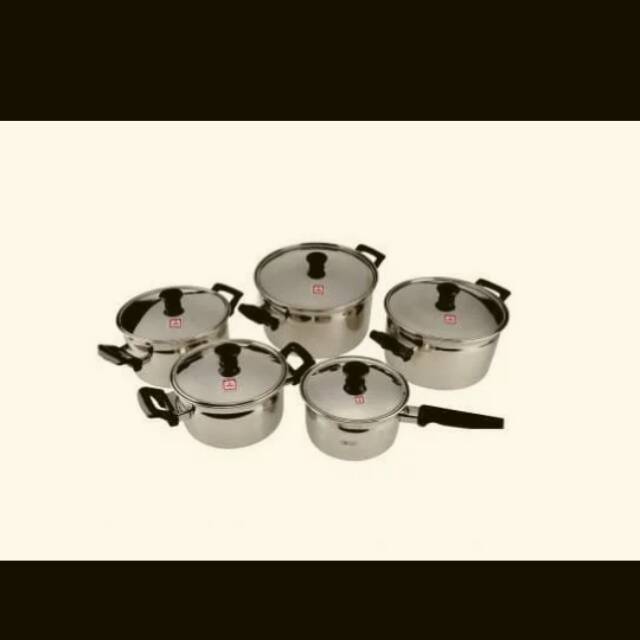 panci set stainless stell susun 5 maspion