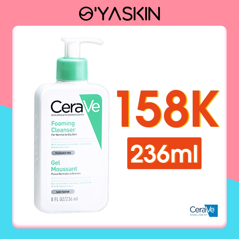 Jual Cerave-Foaming Cleanser For Normal To Oily Skin Original -236ml ...