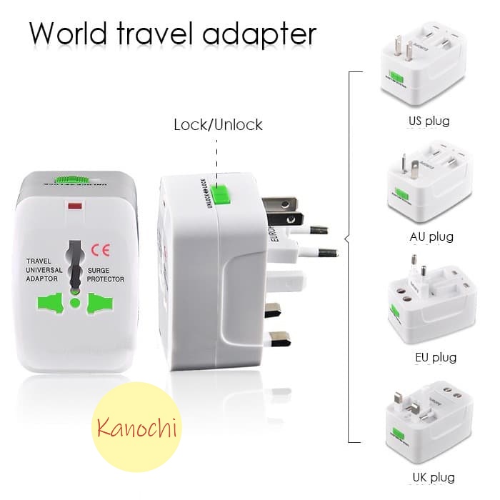 Universal Travel Adapter / Adaptor EU + AU + UK + US Plug