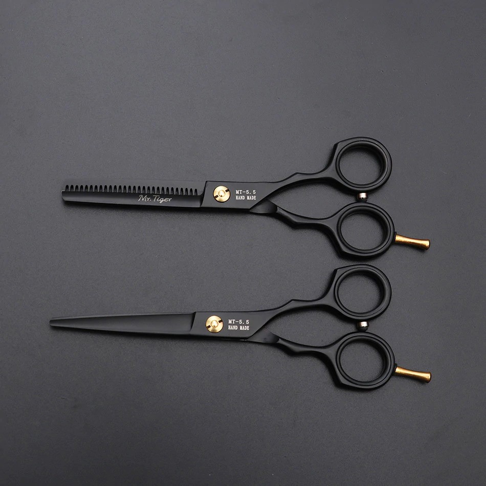 MrTiger Gunting Rambut Professional Barber Hairdressing Scissors 5.5 Inch 2 PCS with Razor Comb