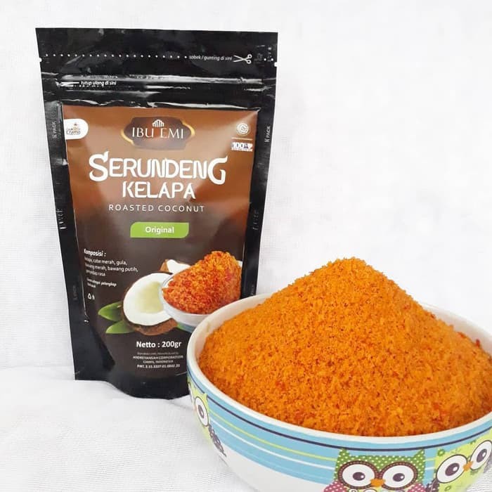 

Serundeng Kelapa Homemade Orig Pedas Manis Roasted Coconut Ibu Emi