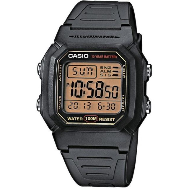 Casio Original W-800H / W-800H-1A / W-800HG-9A Jam Tangan Pria - Digital - Karet - Hitam