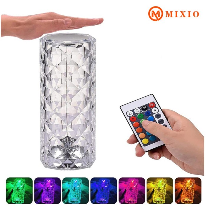 MIXIO X1 Lampu meja led crystal Diamond table lamp 16 colour light RGB