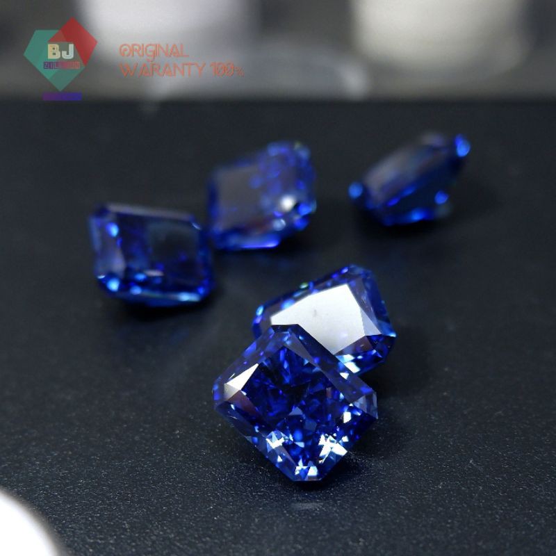 Premium Quality Batu Permata Simulant Diamond Fancy Blue A8 American Quality