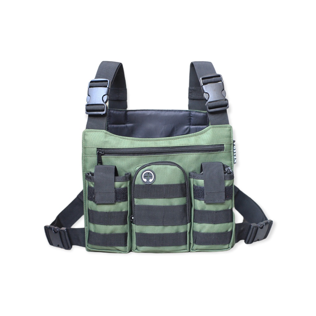 Tas dada Chestbag rig Tas dada pria Neisda Premium Green Black