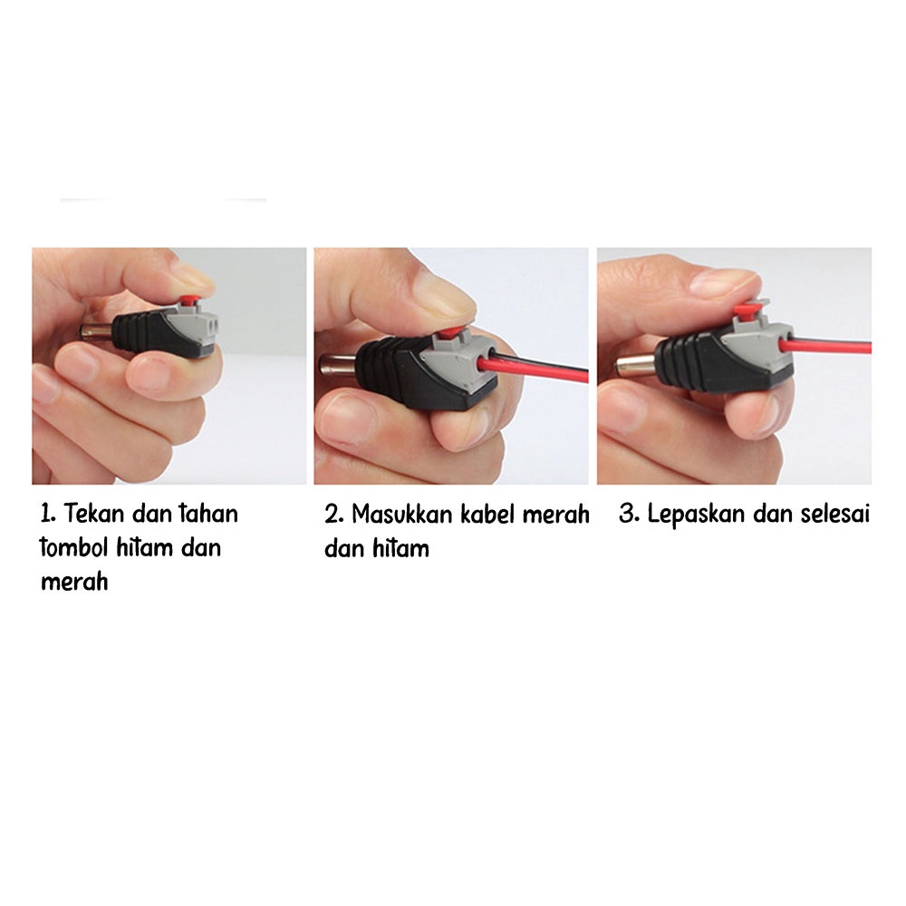 Colokan DC Power Plug Adapter Female dan Male Konektor Buat CCTV 5,5 x 3,1mm