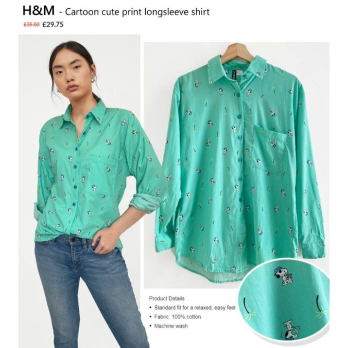 Hm flanel cotton blouse