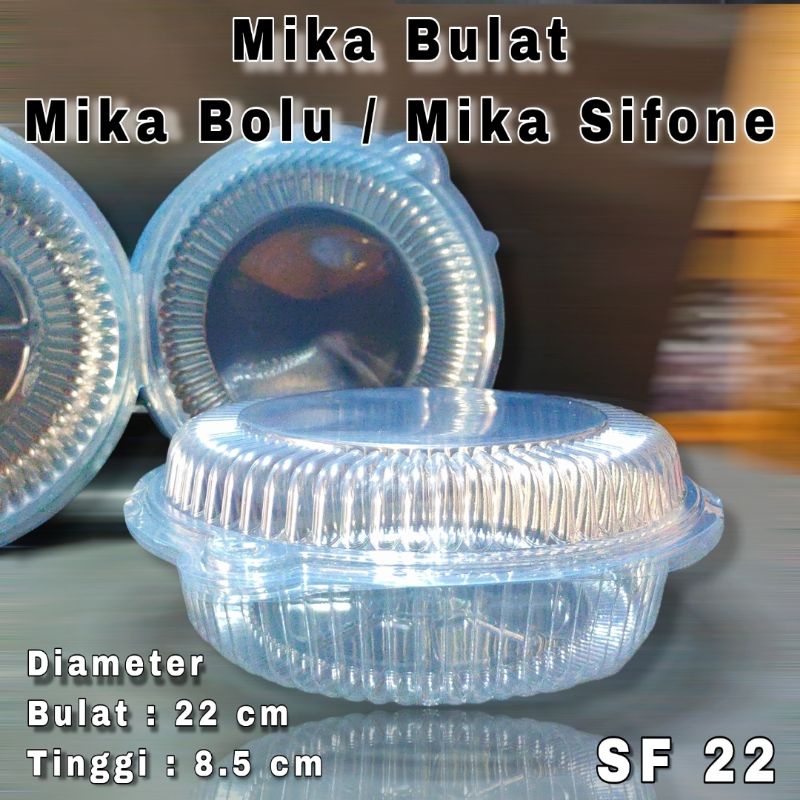 Mika bolu bulat uk 22 cm / 20 cm / 18 cm /Mika bulat bening / Mika kue bolu / Mika chiffon/Sifon