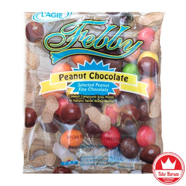 

COKLAT KACANG FEBBY LAGIE 45gr [Harum Snack Official] CEMILAN MANIS RENYAH ENAK BOLA BOLA COKLAT