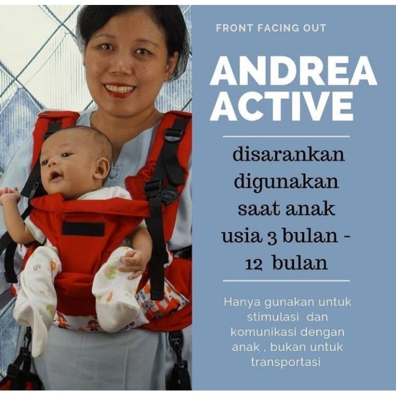 BABY CARIER ANDREA SSC-GENDONGAN BAYI ANDREA ACTIVE/GENDONGAN BAYI HADAP DEPAN