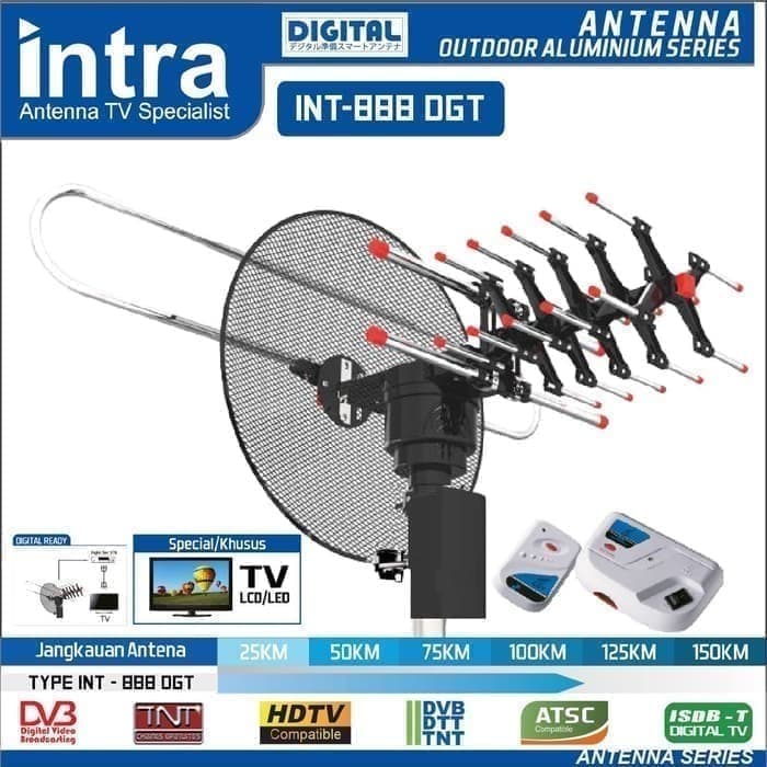 Antena Tv Digital Remot Intra Int 888 Dgt Antena Luar Antena Tv Remot