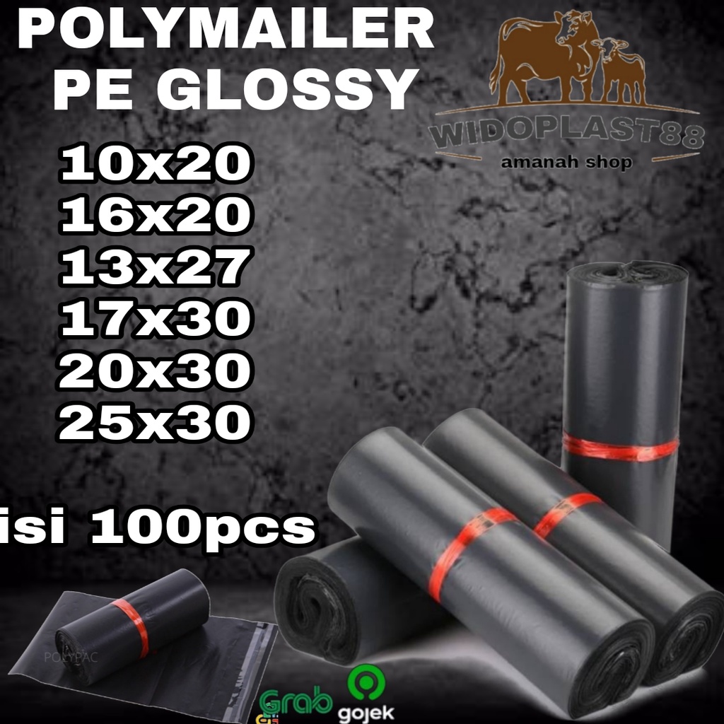 

Polymailer / Plastik Packing Online Shop Amplop Bahan PE ORI / Glossy Ukuran 10x20 16x20 13x27 17x30 20x30 25x30 Cm