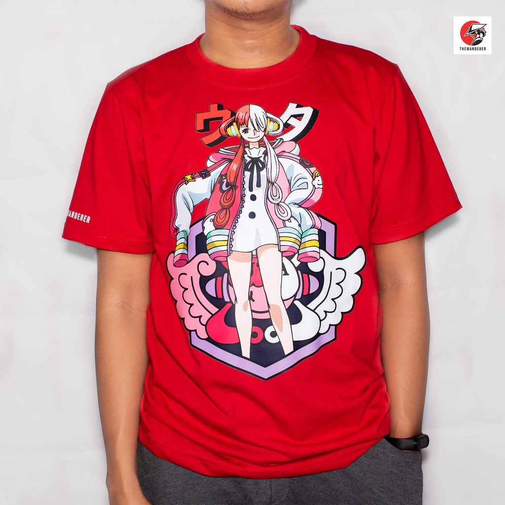 THEWANDERER Kaos T-Shirt Anime One Piece Red