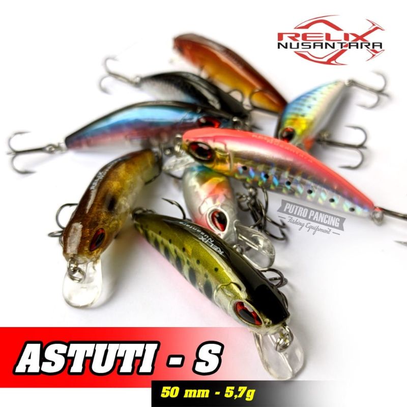 Lure Minnow ASTUTI S 5cm 5.7gram dari Relix Nusantara