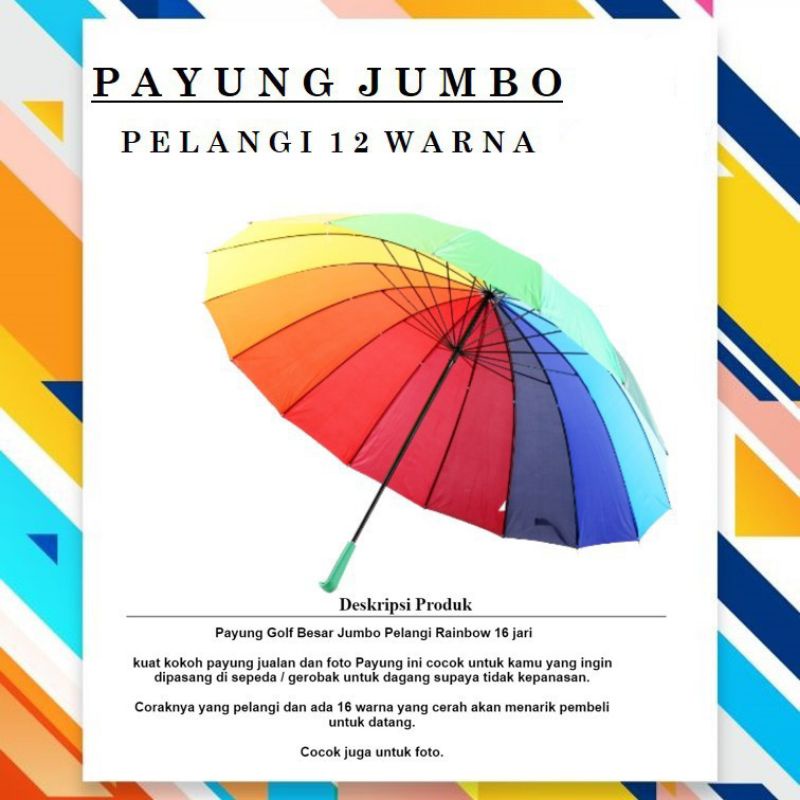 PAYUNG JUMBO PELANGI / PAYUNG JUMBO / PAYUNG