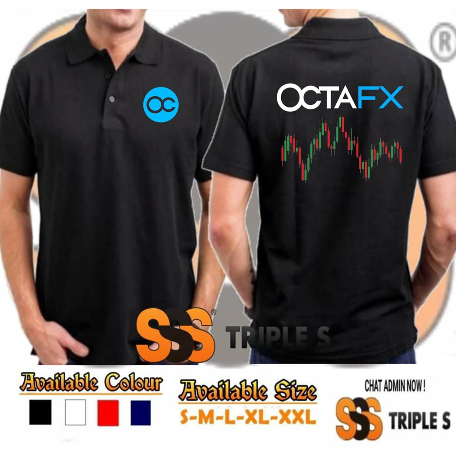 POLO SHIRT KAOS KERAH TRADING OCTA FX CANDLESTICK KAOS TRADER KEREN