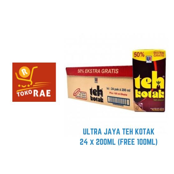 

Ultrajaya Teh Kotak Jasmine 200ML + (free 50%) 1 dus isi 24