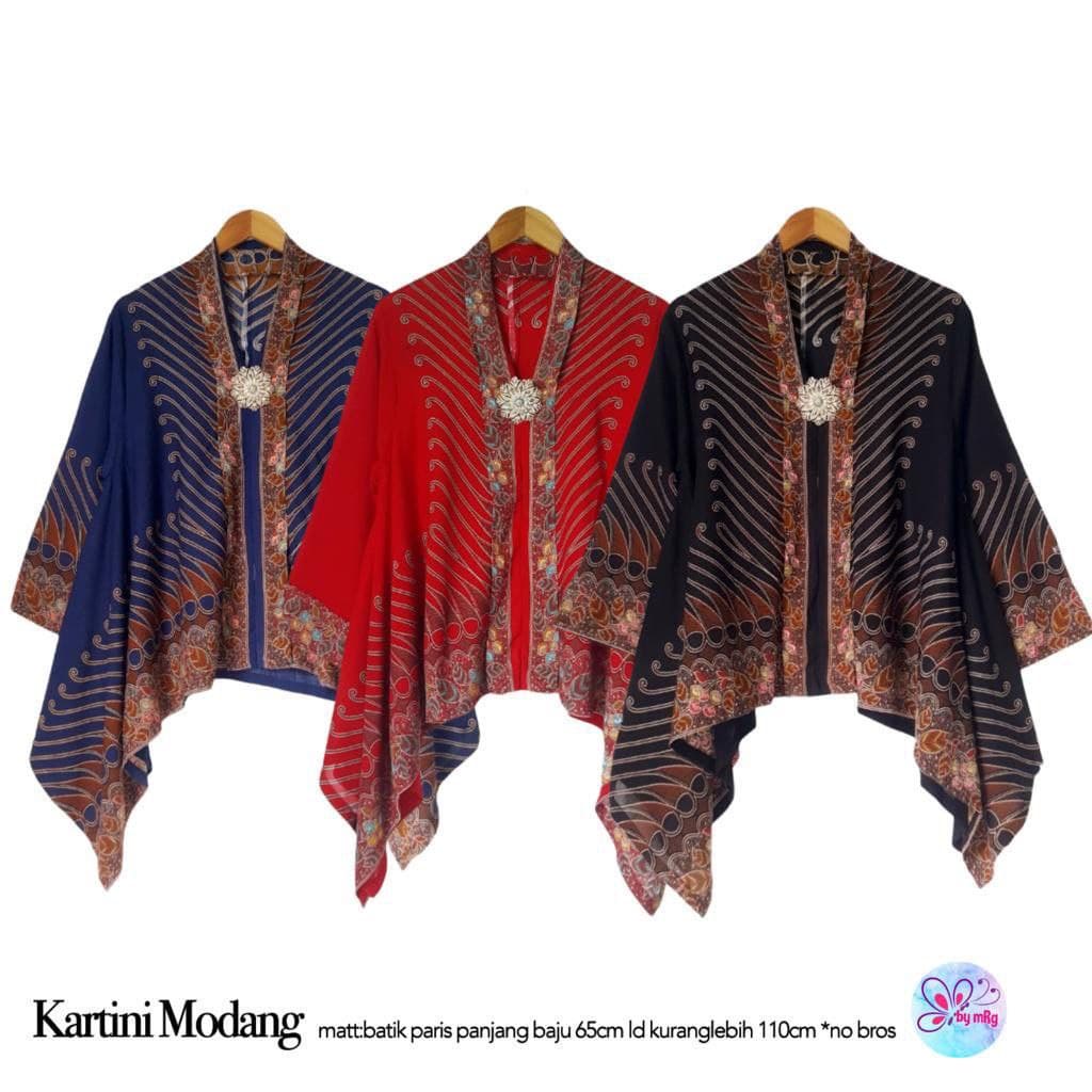 PREMIUM Blus Kartini Modang Batik Katun Lawas Motif Parang Polos 3 Warna Formal Cantik Adem Cotton Atasan Kebaya Kutubaru Encim Modern Kondangan Viral Kekinian Kain Klasik