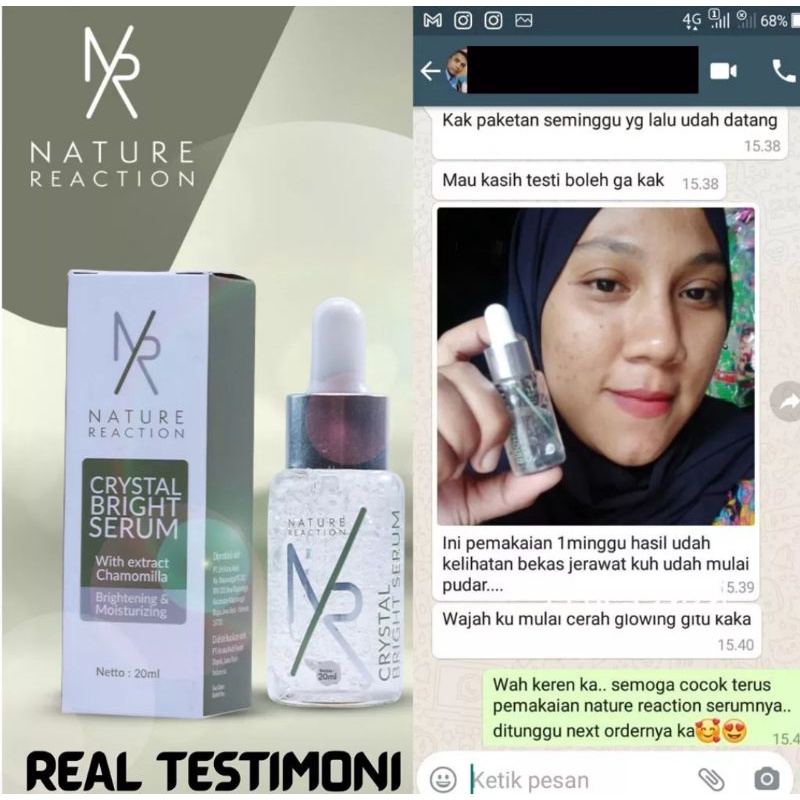 SALE SERUM NR CRYSTAL NATURE REACTION 100% ORIGINAL KEMASAN BARU