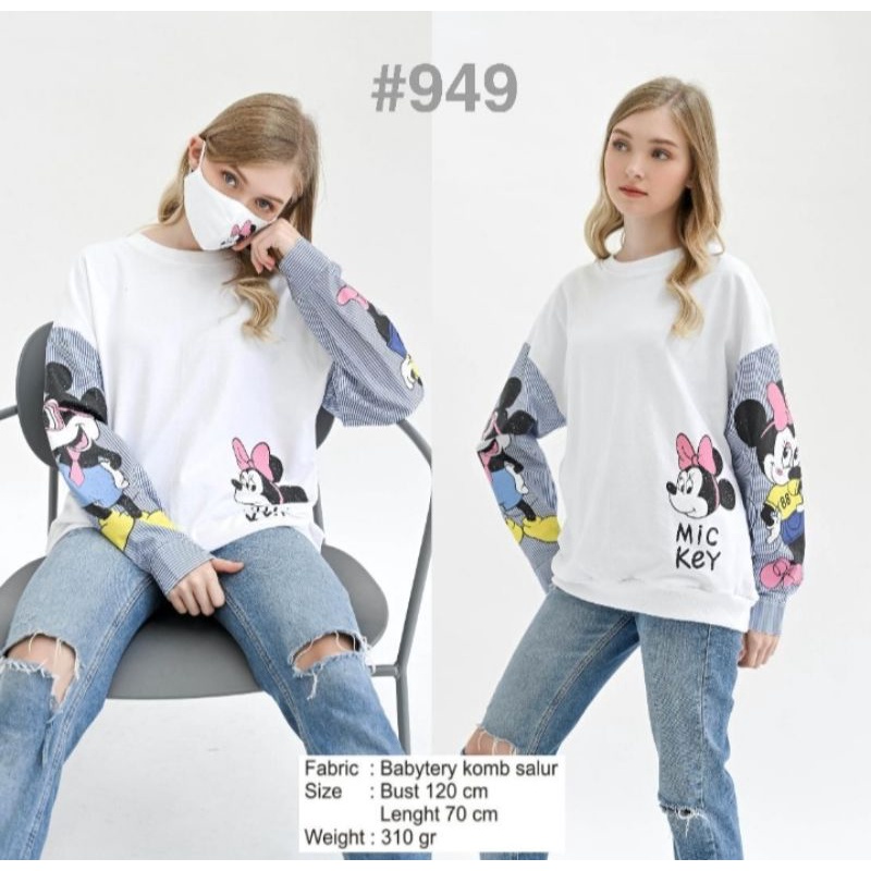 Kaos import wanita motif disney look z*ra